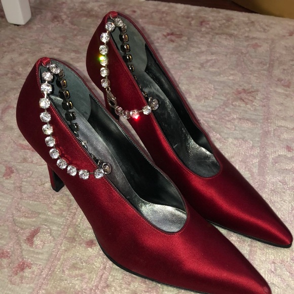 Saint Laurent Crystal ankle Heels - Picture 1 of 7